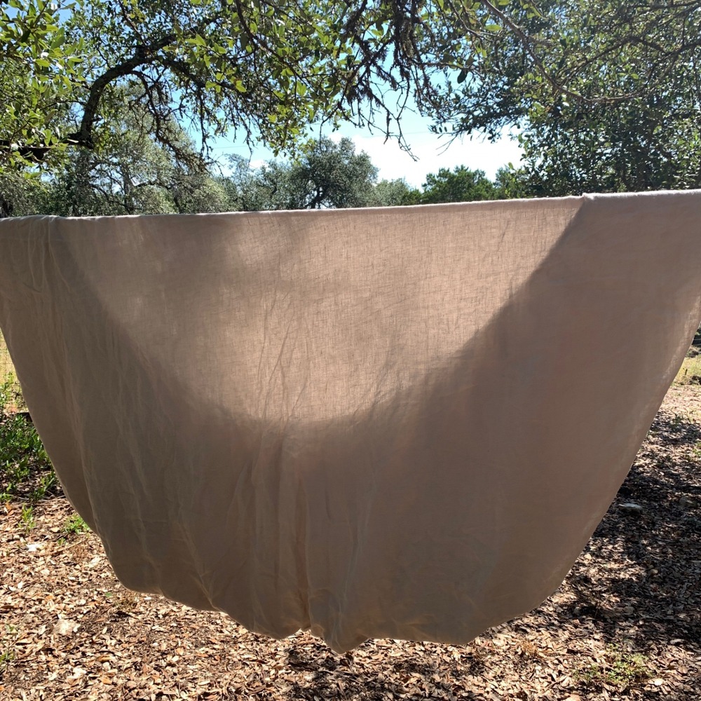 Parachute Fitted Sheet Queen Sand Beige 100% Linen Bedding Neutral Minimalist